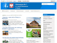 Tablet Screenshot of gimnazjum1.reszel.pl